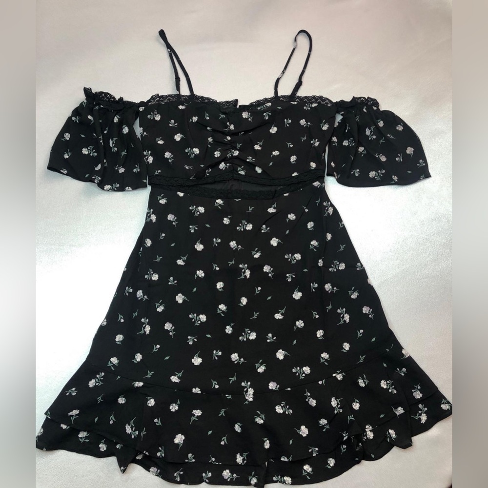 Black flowered Dress